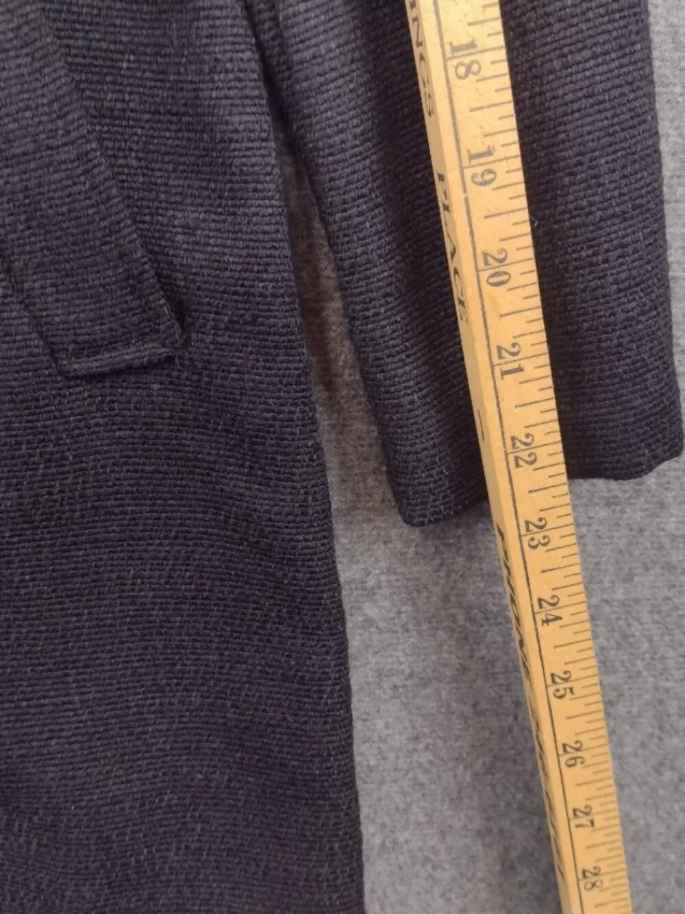 Old Navy Women's Small Black Ribbed Topper Coat Long Blazer Cotton Blend Jacket